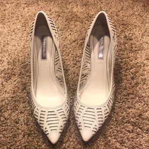Laser cut BCBGeneration leather pumps